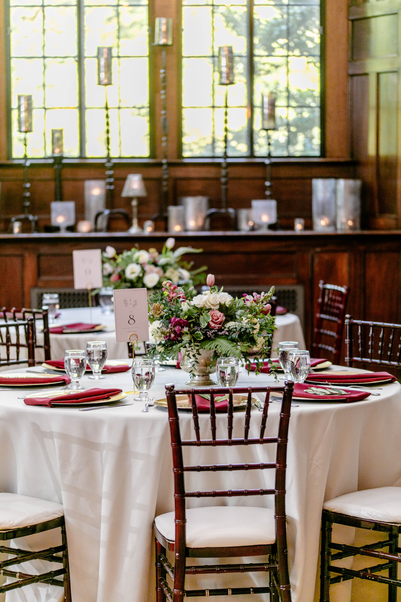 wedding table with decorations 